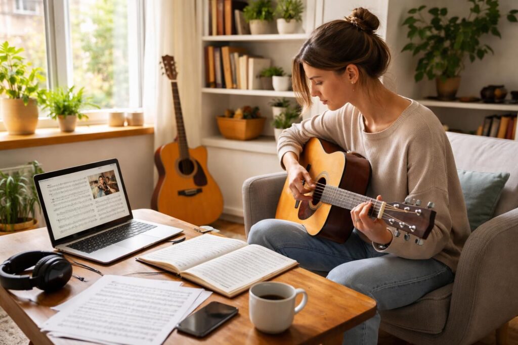 découvrez des méthodes efficaces et simples pour apprendre la musique seul chez vous, à votre rythme, sans besoin de cours formels.